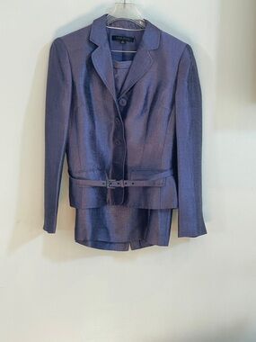 Anne Klein Lavender-Purple Tailored Blazer with Belt